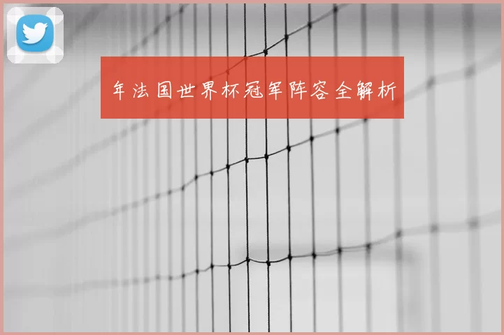 年法国世界杯冠军阵容全解析